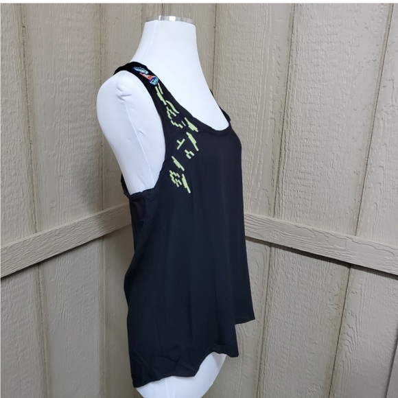 NWT Nylon Apparel Embroidered/Beaded Racerback Tank Top - M - Picture 5 of 8